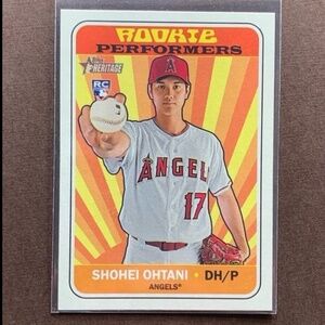 🔥⚾️Shohei Ohtani rookie card - 2018 Topps Heritage ‘Rookie Performers’